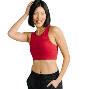 ZYIA Active Red One More Rep High Neck Sports‎ Bra Size Medium